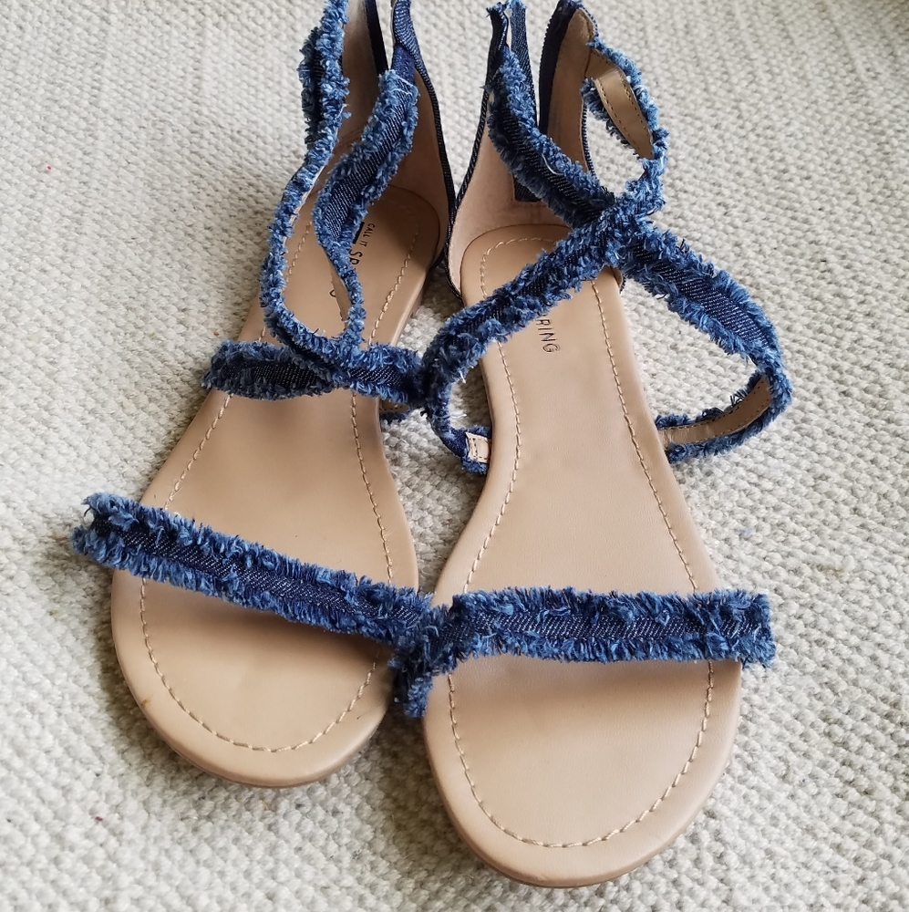 Raw Edge Denim Gladiators